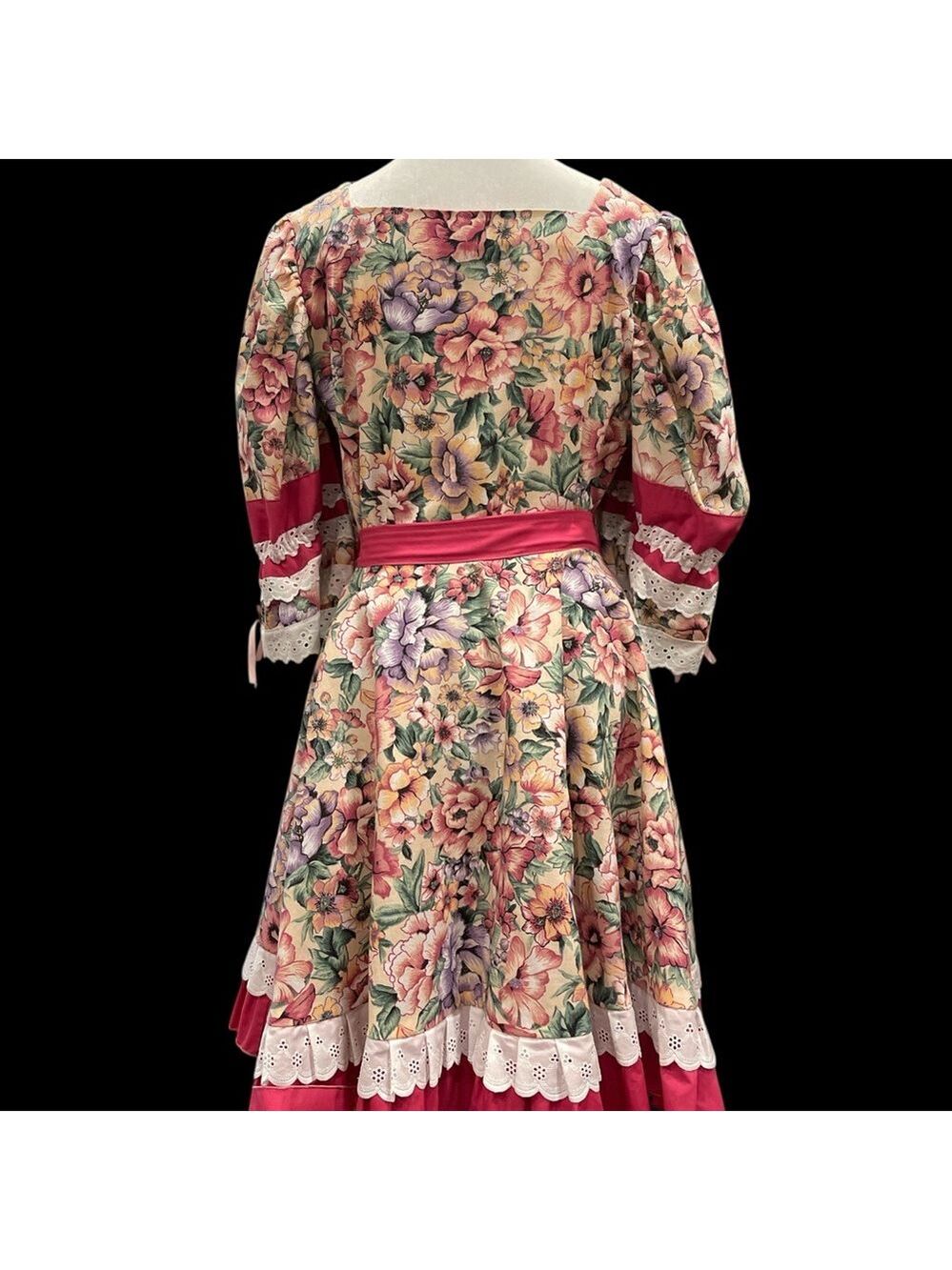 Floral Prairie 2 Piece Set M Cottagecore Romantic Fairycore Vintage Style - Picture 4 of 11